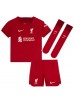 Fotbalové Dres Liverpool Virgil van Dijk #4 Dětské Domácí Oblečení 2022-23 Krátký Rukáv (+ trenýrky)